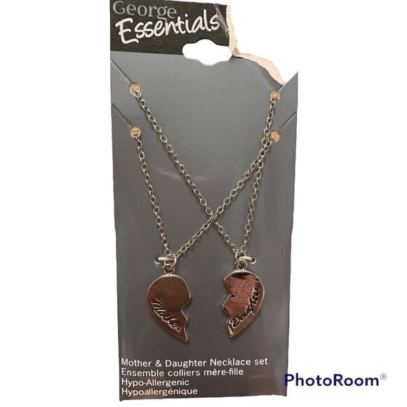 🌼🌼George Essentials Mother & Daughter necklace set NWOT🌼🌼 - Picture 1 of 2
